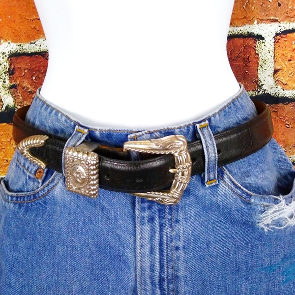 Brighton Accessories - Vintage 90's Brighton Museum Leather Western Belt